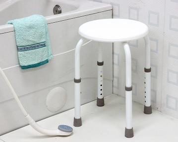 PE 吹氣座墊、高度可調整洗澡椅, BS-A017